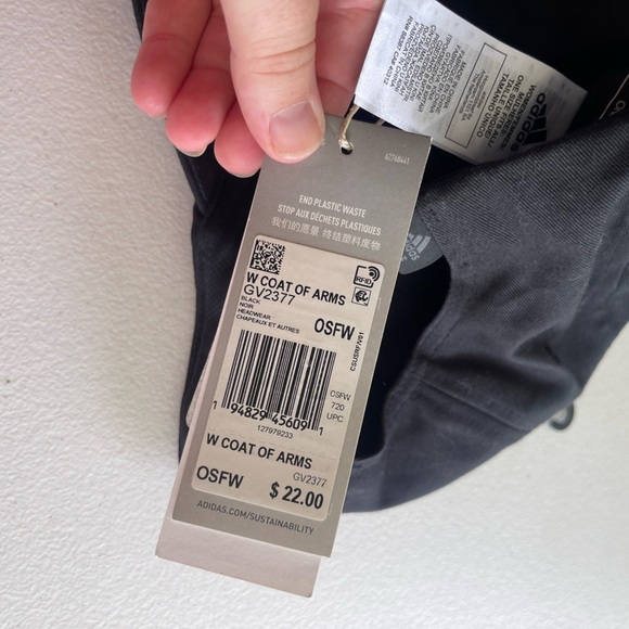 Adidas golf nwt coat of arms black white soft cap hat - Picture 5 of 6